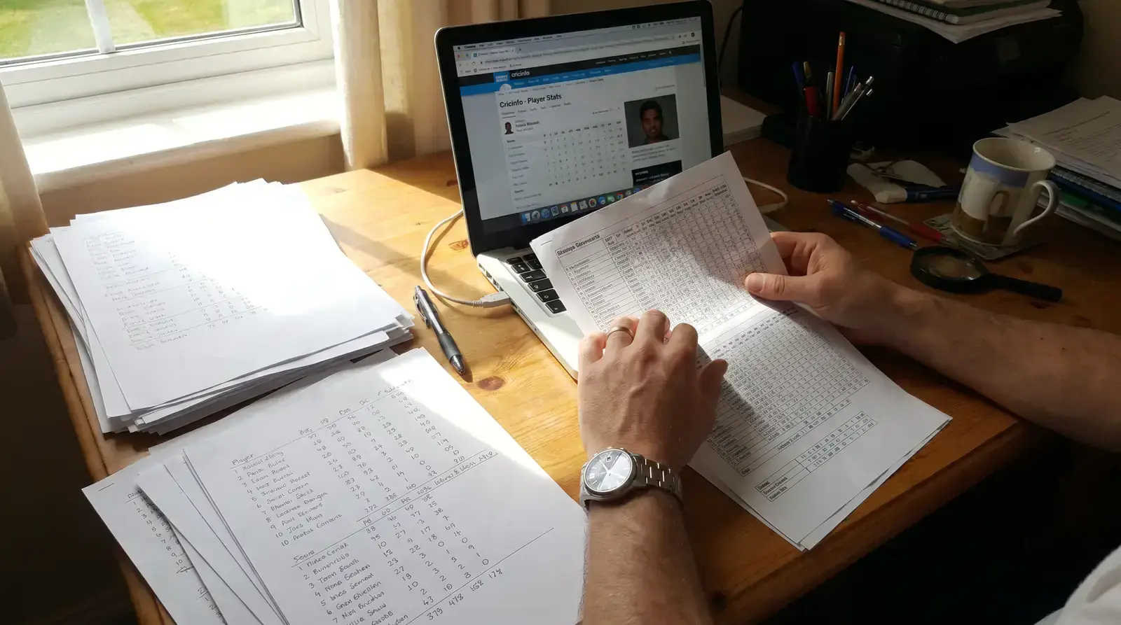 Historical cricket scorecard used for Ashes betting analysis