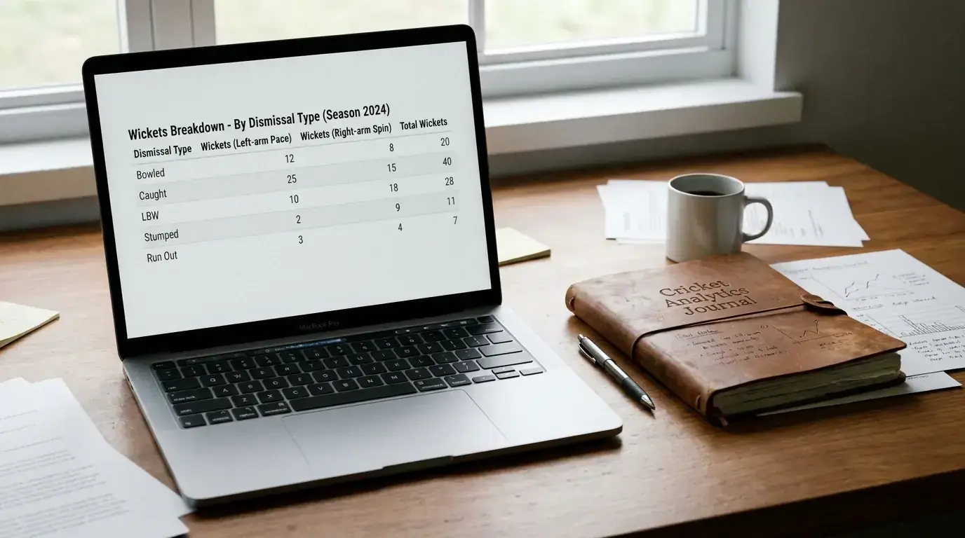 Bowler dismissal profile statistics for cricket betting analysis