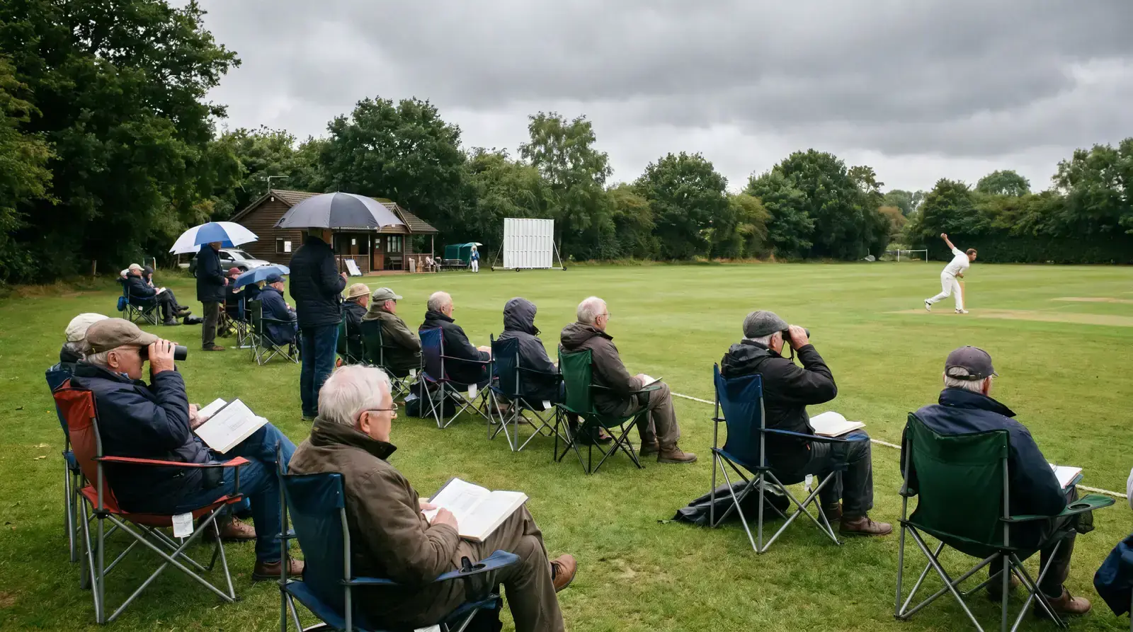Small crowd watching County Championship match at English ground