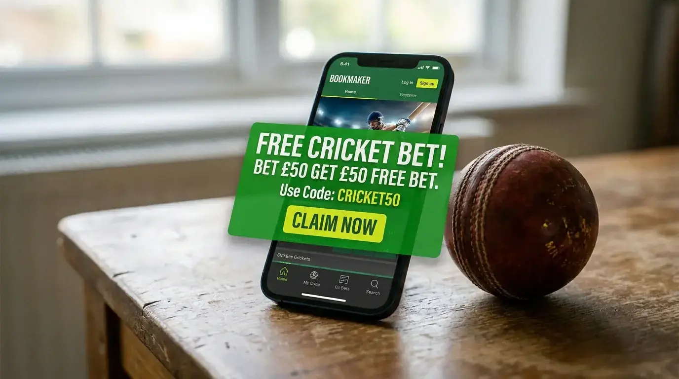 Cricket betting free bet offers available at UK bookmakers