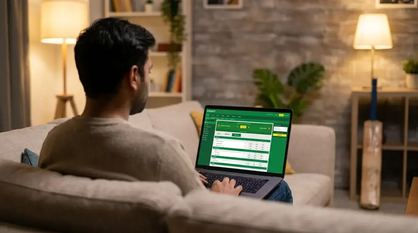 Cricket betting markets overview with match odds displayed on screen