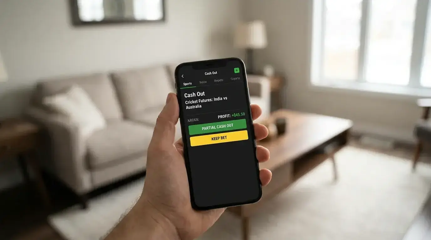 Cash out option on cricket futures bet during tournament