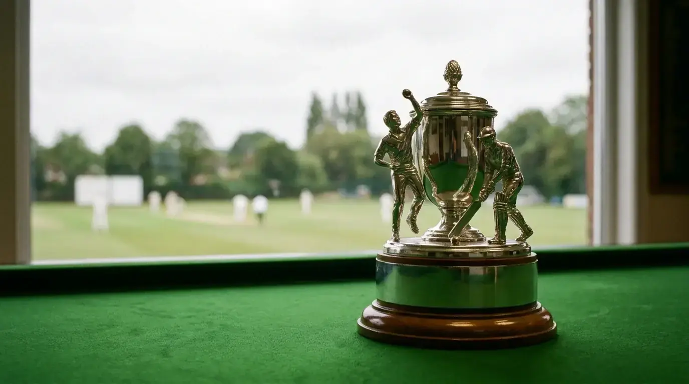Cricket tournament trophy representing outright futures betting markets