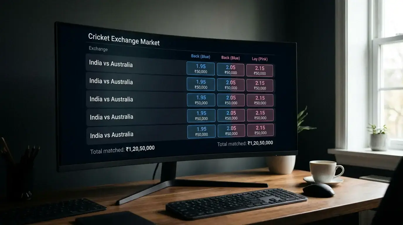 Back and lay cricket betting options on exchange platform