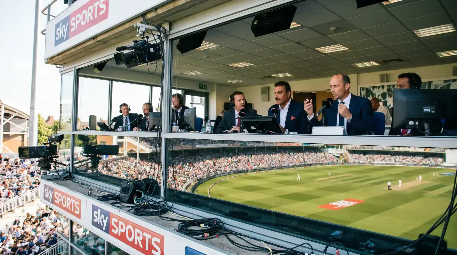 Cricket man of the match decision panel at commentary box