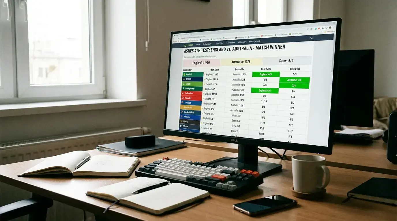 Cricket odds comparison tool showing bookmaker prices