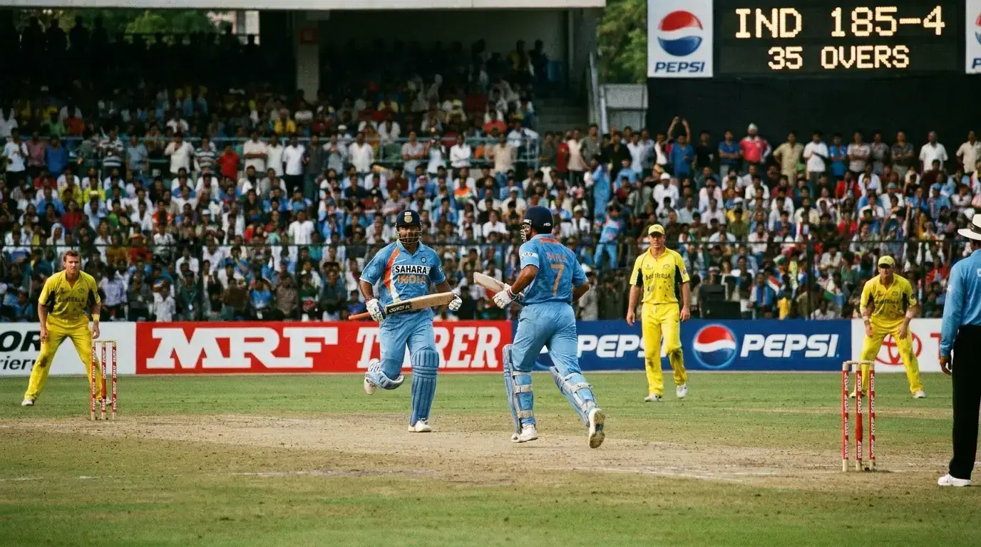 ODI middle overs batting phase during 50-over match